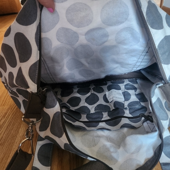 Thirty-One Blue and Gray Polka Dot Tote - Picture 7 of 11